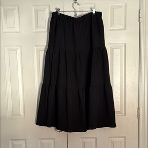 Elegant Black Tiered Skirt